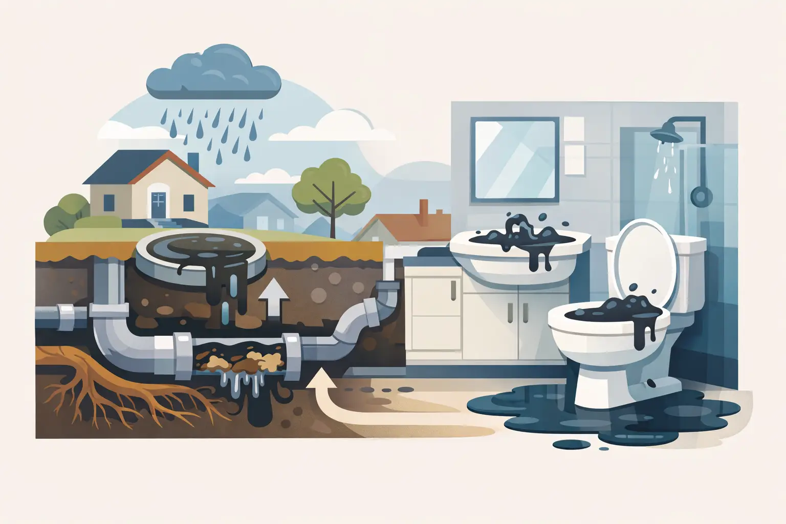 O que causa retorno de esgoto em casa?