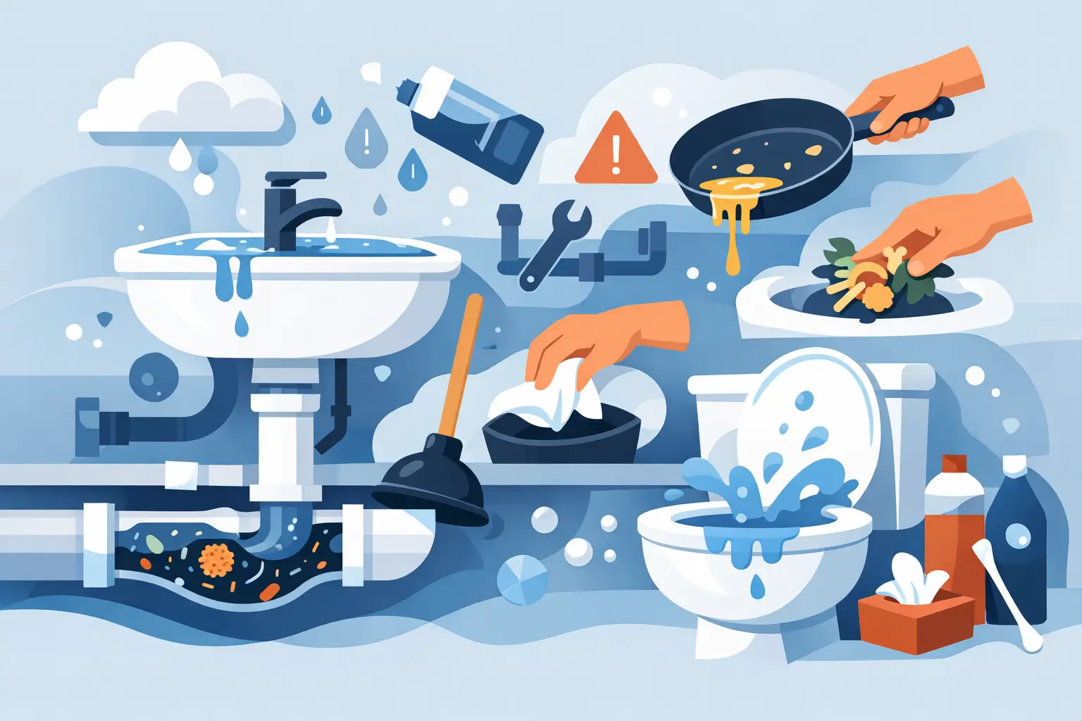 8 erros que pioram entupimentos domésticos