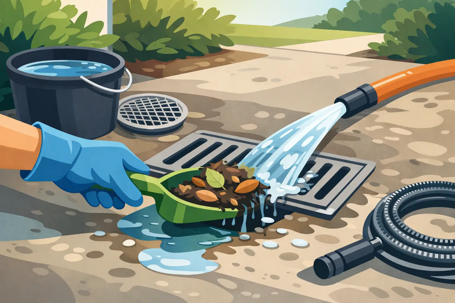 Como limpar ralo exterior sem causar entupimentos