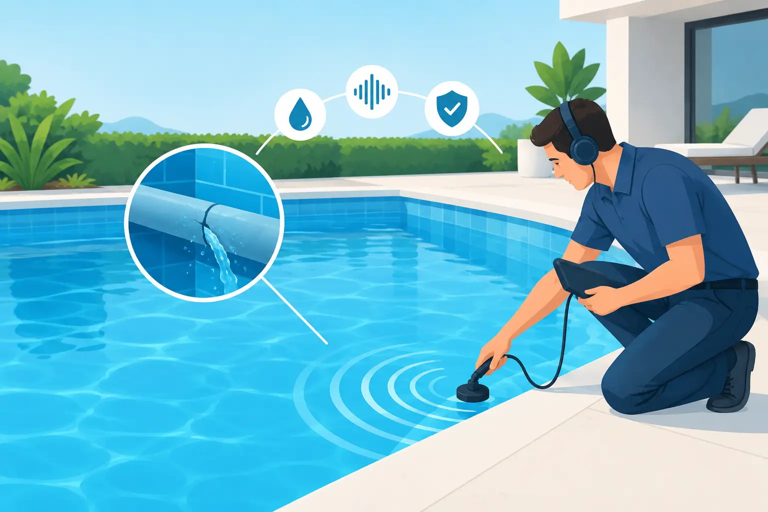 Como detetar perdas em piscinas sem escavar